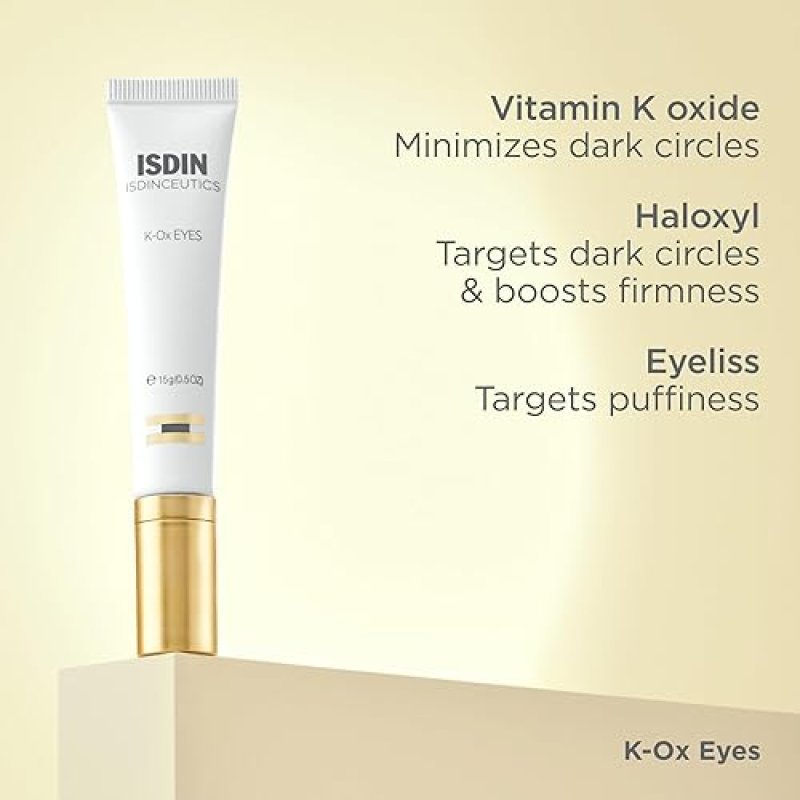 ISDIN ISDINCEUTICS K-OX EYES VITAMIN K OXIDE EYE CREAM FOR DARK CIRCLES UNDER-EYE CARE, 0.5 OZ