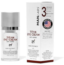 TITAN ANTI-AGING EYE CREAM FOR MEN DARK CIRCLES, PUFFINESS EYE BAGS TREATMENT UNSCENTED