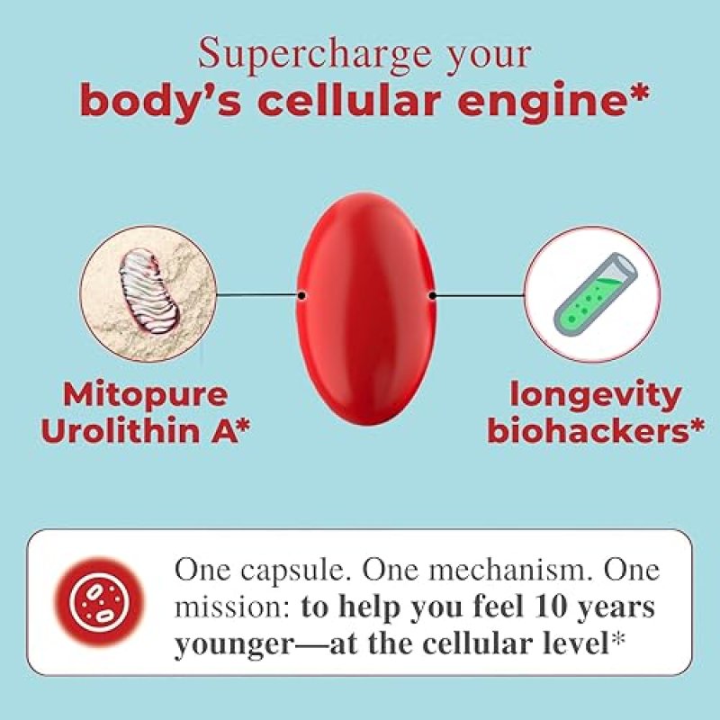 FITURA UROLITHIN A 1000MG SOFTGELS - BOOST MUSCLE STRENGTH, CELLULAR ENERGY MITOCHONDRIAL HEALTH