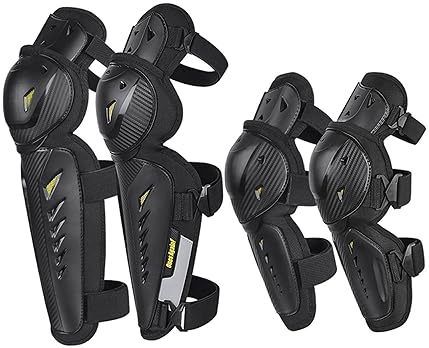 KOEYISEY ADULT MOTORCYCLE KNEE AND SHIN GUARDS HARD IMPACT PROTECTION FOR MOTOCROSS RACING GEAR
