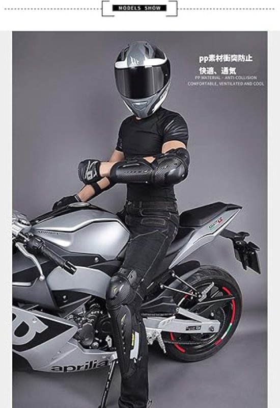 KOEYISEY ADULT MOTORCYCLE KNEE AND SHIN GUARDS HARD IMPACT PROTECTION FOR MOTOCROSS RACING GEAR