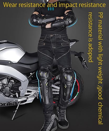 KOEYISEY ADULT MOTORCYCLE KNEE AND SHIN GUARDS HARD IMPACT PROTECTION FOR MOTOCROSS RACING GEAR