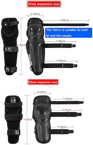 KOEYISEY ADULT MOTORCYCLE KNEE AND SHIN GUARDS HARD IMPACT PROTECTION FOR MOTOCROSS RACING GEAR