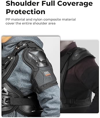 KEMIMOTO MENS MOTORCYCLE CHEST PROTECTOR - DURABLE DIRT BIKE GEAR FOR OUTDOOR POWERSPORTS
