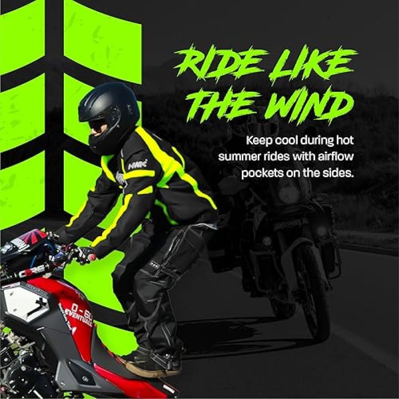 HWK MENS DUAL SPORT MOTORCYCLE PANTS WATER RESISTANT CORDURA WITH IMPACT PROTECTION ARMOR