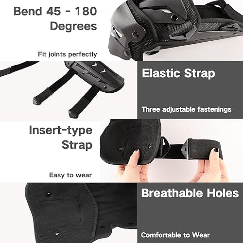 GT GUTE ADJUSTABLE KNEE PADS LONG LEG SLEEVE NONSLIP PROTECTIVE SHIN GUARDS FOR BIKING - 1 PAIR