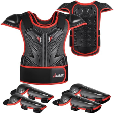JUSTDOLIFE KIDS DIRT BIKE GEAR 5PCS MOTOCROSS ARMOR SET WITH CHEST, ELBOW KNEE PADS