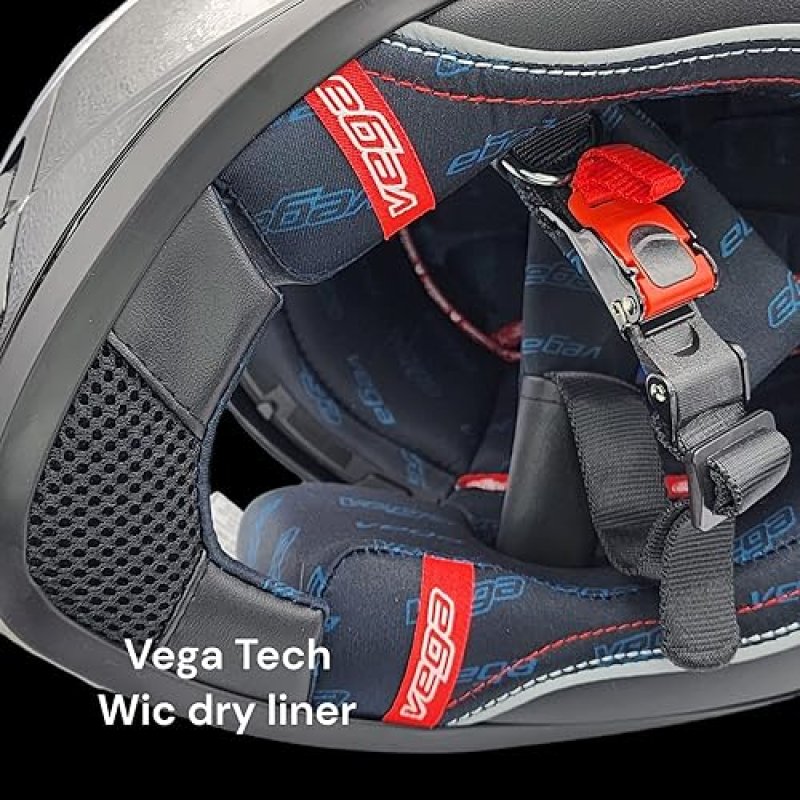 VEGA AIR GPX FULL FACE MOTORCYCLE HELMET GLOSS BLACK X-SMALL SIZE LIGHTWEIGHT SAFETY