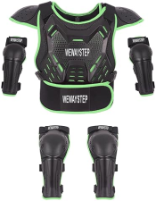 WEWAYSTEP KIDS DIRT BIKE ARMOR SET WITH CHEST PROTECTOR, KNEE ELBOW PADS FOR MOTOCROSS OFF-ROAD