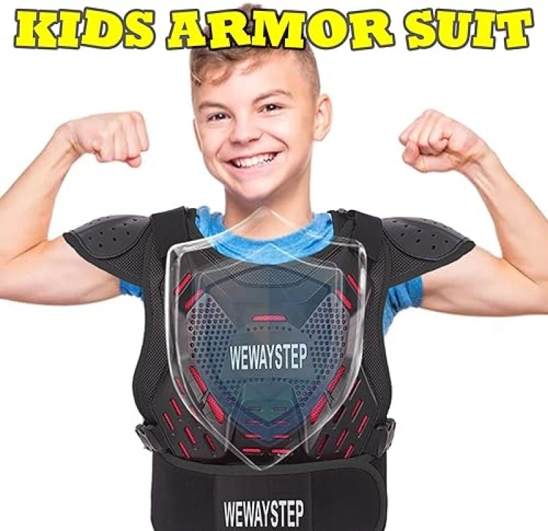 WEWAYSTEP KIDS DIRT BIKE ARMOR SET WITH CHEST PROTECTOR, KNEE ELBOW PADS FOR MOTOCROSS OFF-ROAD