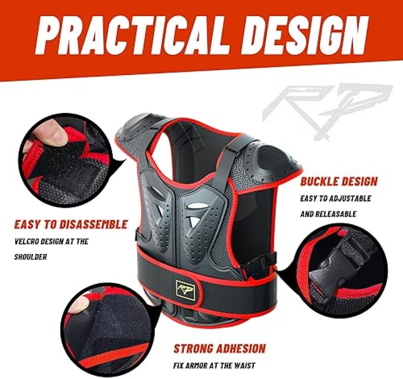 ROPPONGI YOUTH KIDS DIRT BIKE GEAR - PROTECTIVE MOTOCROSS ARMOR SUIT CHEST PROTECTOR FOR BOYS GIRLS