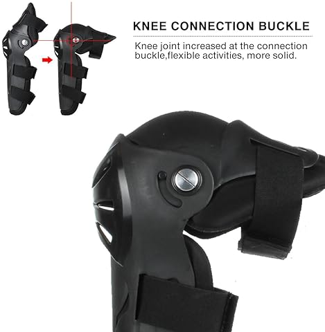 GES 4PCS ADJUSTABLE MOTORCYCLE KNEE ELBOW PADS PROTECTOR FOR ADULT CYCLING RACING ARMOR