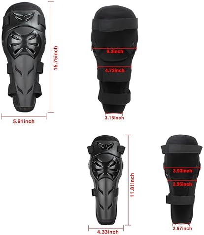 GES 4PCS ADJUSTABLE MOTORCYCLE KNEE ELBOW PADS PROTECTOR FOR ADULT CYCLING RACING ARMOR