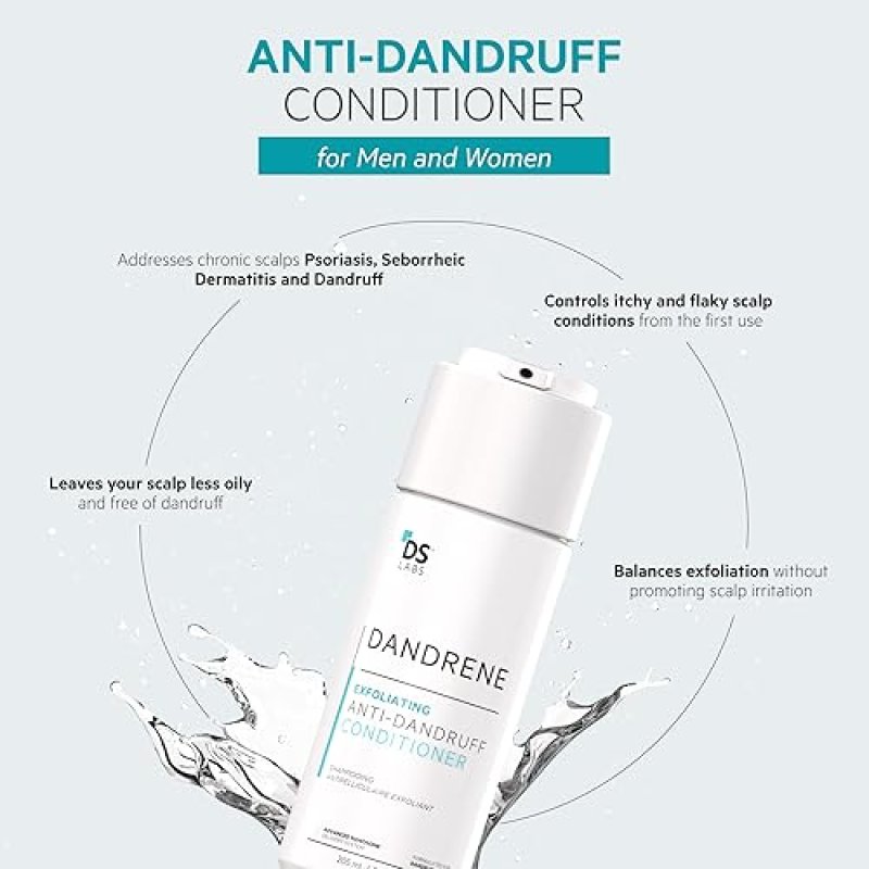 REVITA DS LABS DANDRENE DANDRUFF CONDITIONER 205ML SOOTHES ITCHY SCALP, MOISTURIZES CONTROLS OIL
