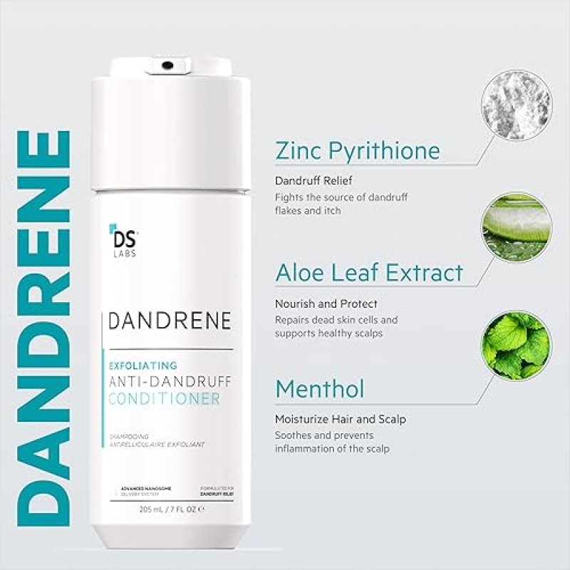 REVITA DS LABS DANDRENE DANDRUFF CONDITIONER 205ML SOOTHES ITCHY SCALP, MOISTURIZES CONTROLS OIL