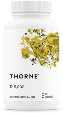 THORNE VITAMIN D3 5000 IU SUPPLEMENT SUPPORTS BONE, MUSCLE IMMUNE HEALTH 60 CAPS