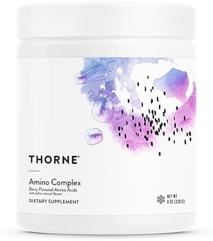 THORNE AMINO COMPLEX EAA BCAA POWDER BERRY LEAN MUSCLE ENERGY BOOST, 30 SERVINGS