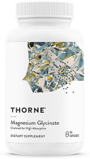 THORNE MAGNESIUM GLYCINATE CAPSULES SUPPORTS SLEEP, MUSCLE RELAXATION HEART HEALTH 90 COUNT