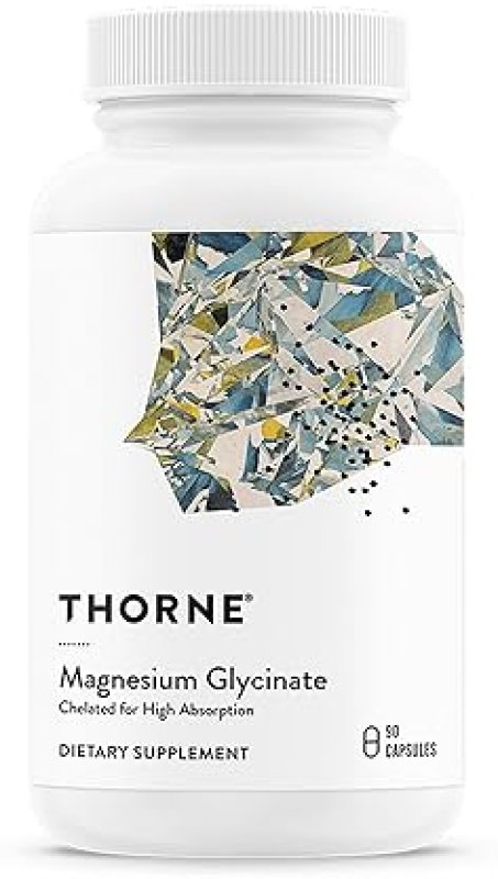 THORNE MAGNESIUM GLYCINATE CAPSULES SUPPORTS SLEEP, MUSCLE RELAXATION HEART HEALTH 90 COUNT