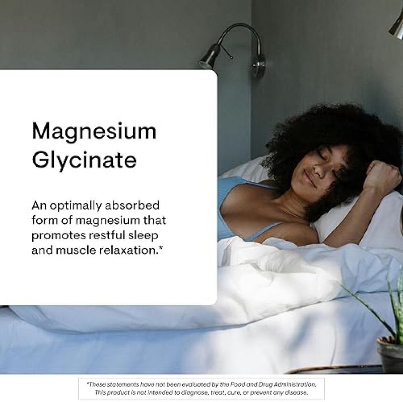 THORNE MAGNESIUM GLYCINATE CAPSULES SUPPORTS SLEEP, MUSCLE RELAXATION HEART HEALTH 90 COUNT