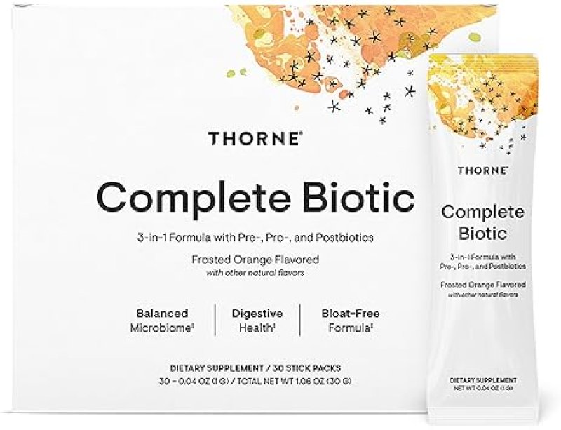 THORNE COMPLETE BIOTIC PROBIOTIC PREBIOTIC POSTBIOTIC FOR GUT, DIGESTIVE IMMUNE HEALTH 30 SERVINGS