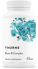 THORNE BASIC B-COMPLEX WITH CHOLINE - SUPPORTS ENERGY, BRAIN RBC HEALTH - 60 CAPSULES