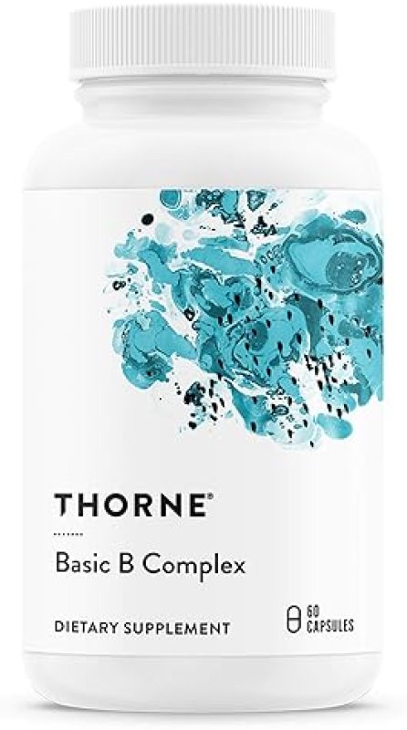 THORNE BASIC B-COMPLEX WITH CHOLINE - SUPPORTS ENERGY, BRAIN RBC HEALTH - 60 CAPSULES