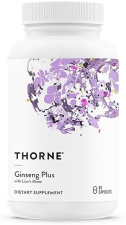 THORNE GINSENG PLUS CAPSULES FOCUS, MEMORY STRESS SUPPORT WITH KOREAN RED GINSENG LIONS MANE