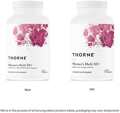 THORNE WOMENS MULTI 50 MULTIVITAMIN - HEART, BRAIN, BONE IMMUNE SUPPORT - 180 CAPS
