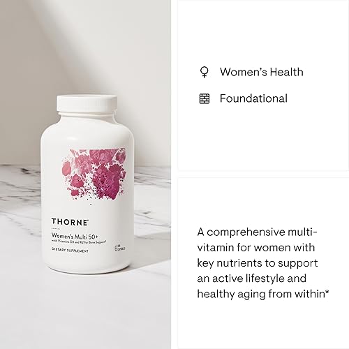 THORNE WOMENS MULTI 50 MULTIVITAMIN - HEART, BRAIN, BONE IMMUNE SUPPORT - 180 CAPS