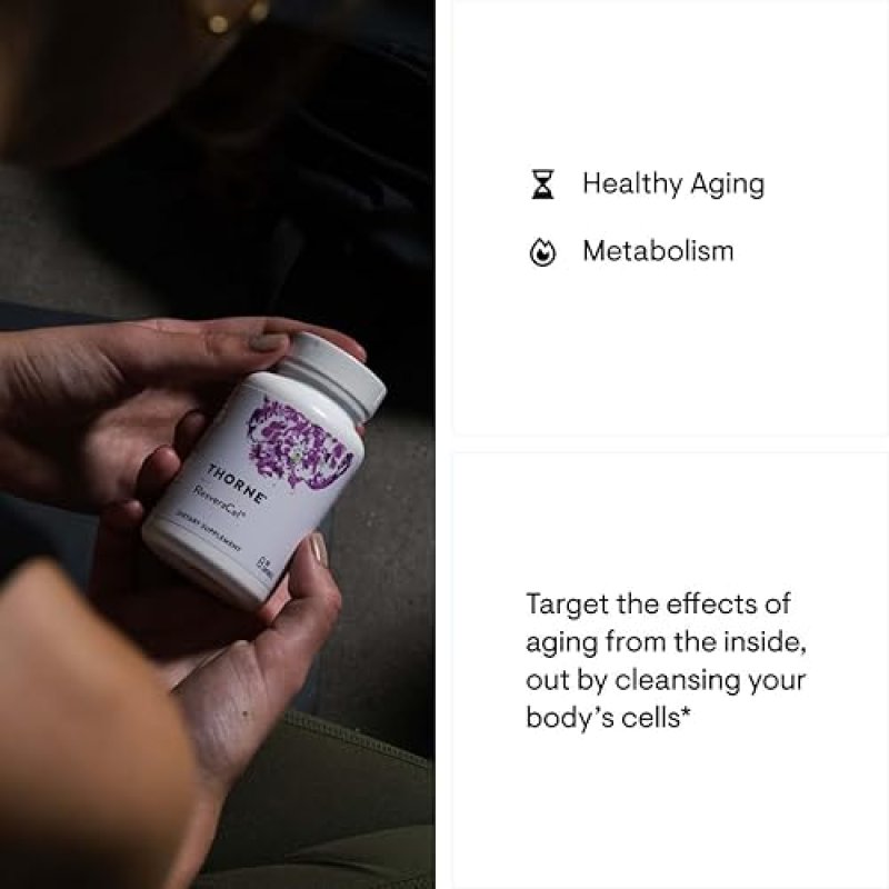 THORNE RESVERACEL NICOTINAMIDE RIBOSIDE WITH QUERCETIN RESVERATROL SUPPORTS HEALTHY AGING