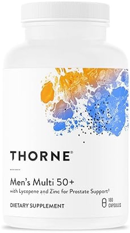THORNE MENS MULTI 50 MULTIVITAMIN - HEART, BRAIN, IMMUNE PROSTATE SUPPORT - 180 CAPS