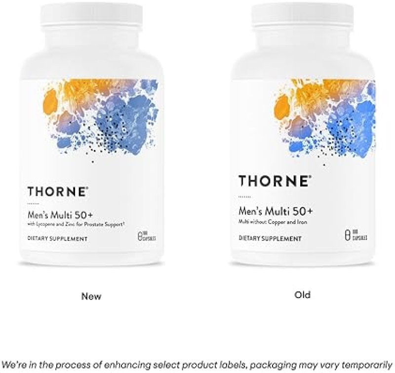 THORNE MENS MULTI 50 MULTIVITAMIN - HEART, BRAIN, IMMUNE PROSTATE SUPPORT - 180 CAPS