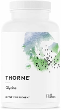 THORNE GLYCINE CAPSULES AMINO ACID FOR RELAXATION, DETOX MUSCLE SUPPORT 250 COUNT