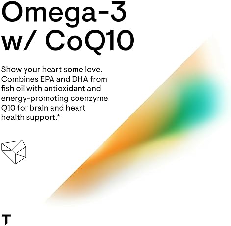 THORNE OMEGA-3 WITH COQ10 - EPA DHA SUPPLEMENT - 90 GELCAPS FOR HEART BRAIN HEALTH