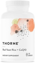 THORNE RED YEAST RICE WITH COQ10 SUPPORTS HEALTHY CHOLESTEROL HEART HEALTH 120 CAPS