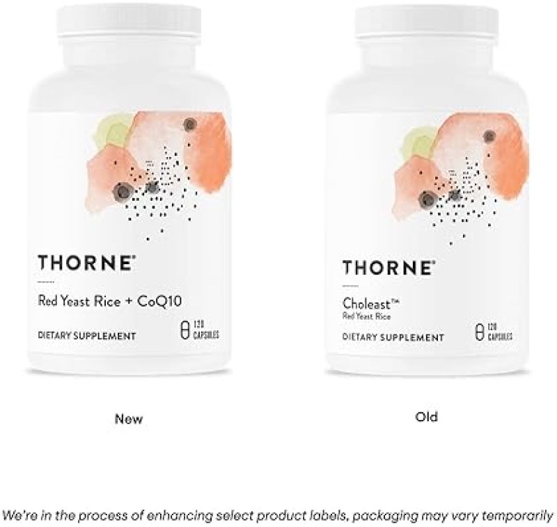 THORNE RED YEAST RICE WITH COQ10 SUPPORTS HEALTHY CHOLESTEROL HEART HEALTH 120 CAPS