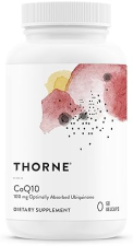 THORNE COQ10 100MG UBIQUINONE - HEART BRAIN SUPPORT, GLUTEN-FREE, 60 GELCAPS