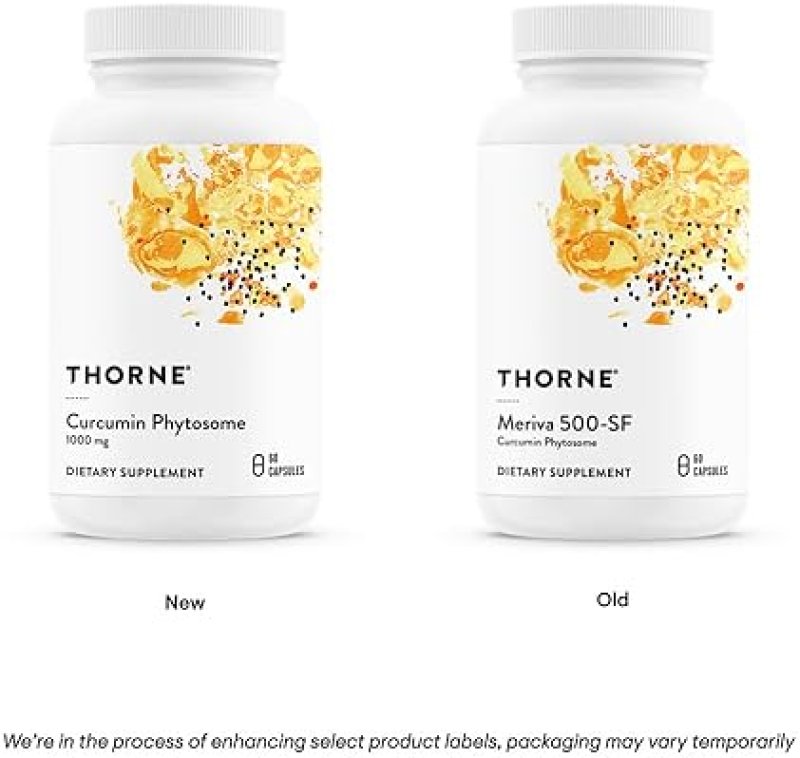 THORNE CURCUMIN PHYTOSOME 1000 MG MERIVA - HIGH ABSORPTION JOINT INFLAMMATION SUPPORT - 60 CAPS