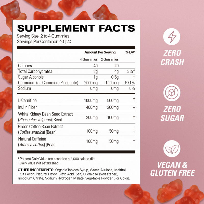 EHP LABS OXYSHRED STRAWBERRY WEIGHT LOSS GUMMIES 80 COUNT FAT BURNER SUPPLEMENT