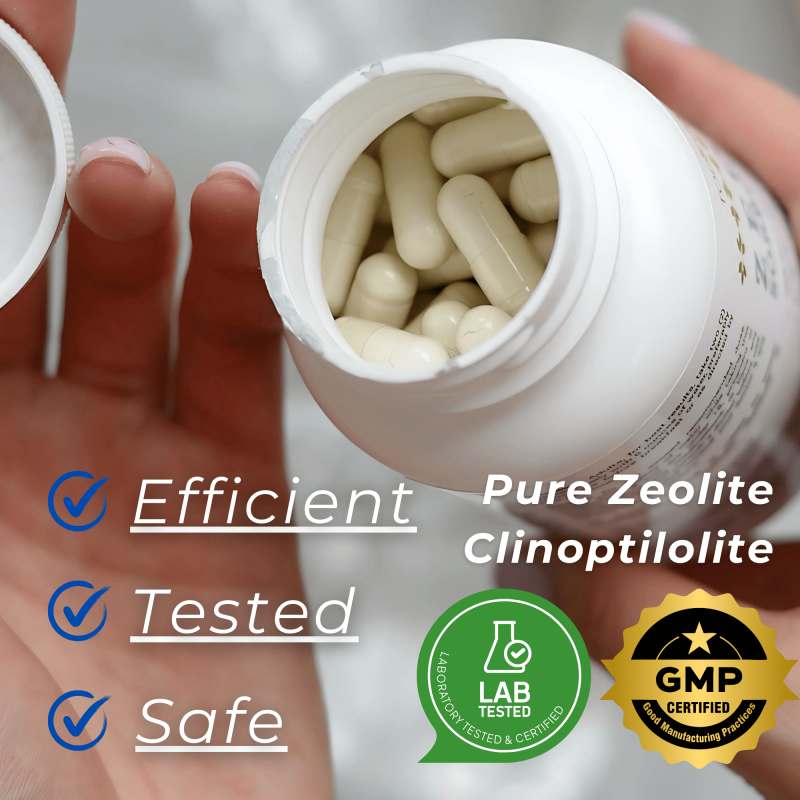 TODICAMP ZEOLITE DETOX CAPSULES 120 COUNT FOR FAST FULL BODY, LIVER DETOX DEBLOATING