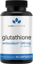 LUMA NUTRITION GLUTATHIONE 500MG CAPSULES ANTIOXIDANT LIVER SUPPORT SUPPLEMENT, 60 COUNT