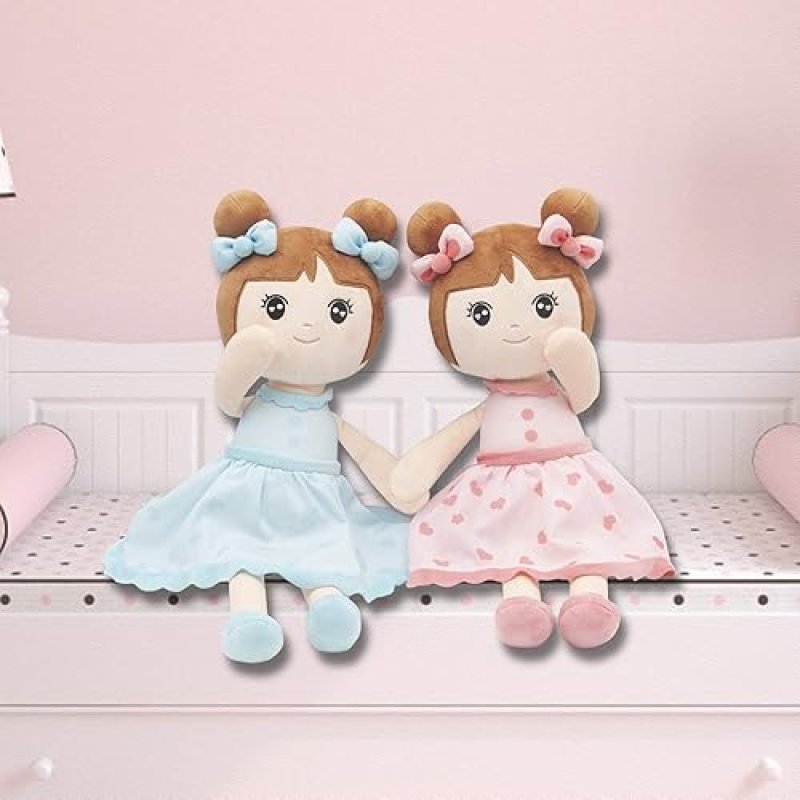 MAXSHOP 17 PLUSH BABY GIRL DOLL SUPER SOFT PINK STUFFED TOY WITH GIFT BOX