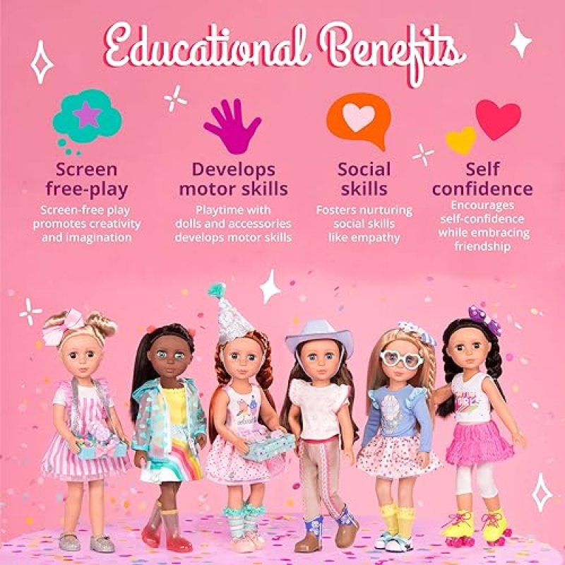 BRANFORD GLITTER GIRLS 14-INCH DELUXE BIRTHDAY PARTY DOLL OUTFIT TOYS CLOTHES FOR GIRLS 3 YEARS