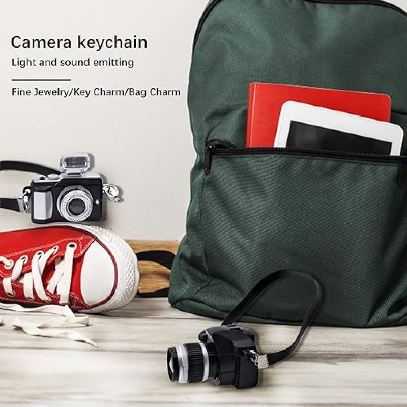 INHEMING 2PCS 1 4 SCALE MINI SLR CAMERA FOR DOLLS WITH FLASH SHUTTER SOUND - VINTAGE DOLLHOUSE DECOR