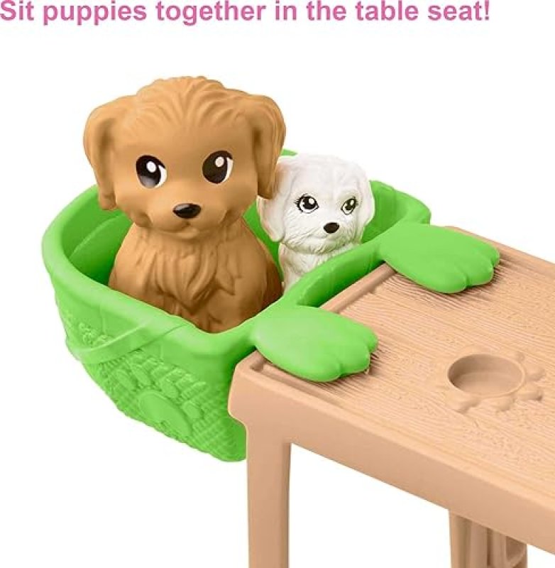 MATTEL BARBIE CHELSEA DOLL SKATE PARK PLAYSET WITH 2 PUPPIES, SCOOTER, RAMP 15 ACCESSORIES