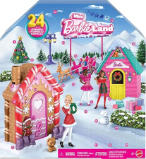 MATTEL BARBIE MINI LAND ADVENT CALENDAR WITH 1.5 DOLLS, 24 SURPRISES WINTER VILLAGE PLAYSETS