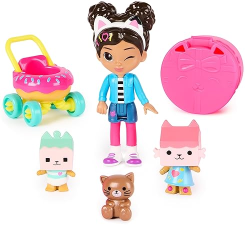 SPIN MASTER GABBYS DOLLHOUSE KITTY CARE FIGURE SET WITH GABBY, BABY BOX, BENNY, SURPRISE TOYS KIDS 3