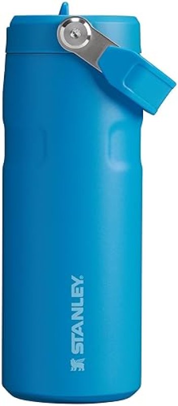 STANLEY ICEFLOW FLIP STRAW 16OZ INSULATED STAINLESS STEEL WATER BOTTLE, LEAK-RESISTANT, BPA-FREE