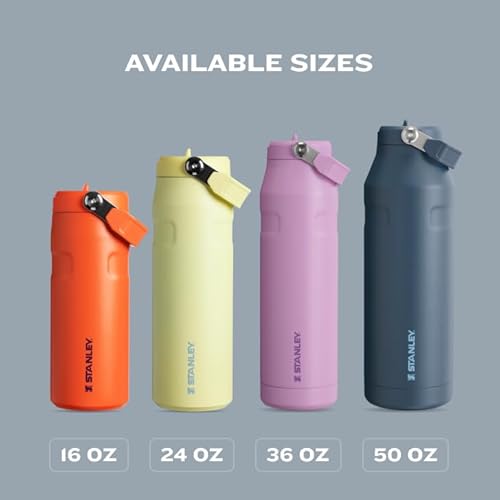 STANLEY ICEFLOW FLIP STRAW 50OZ INSULATED STAINLESS STEEL WATER BOTTLE, LEAK-RESISTANT, BPA-FREE